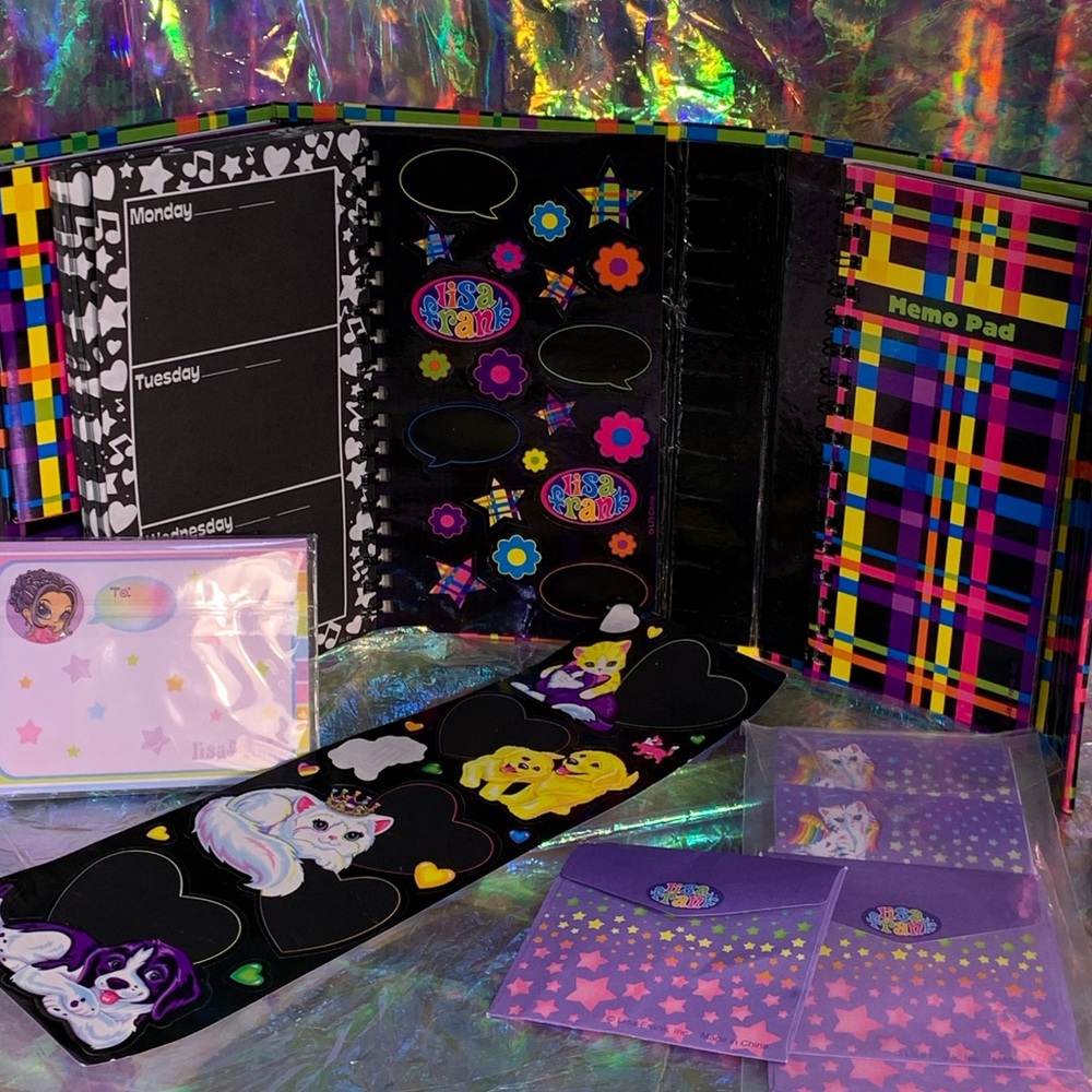 Unused Vintage Lisa Frank Trifold stickers paper - Picture 1 of 1